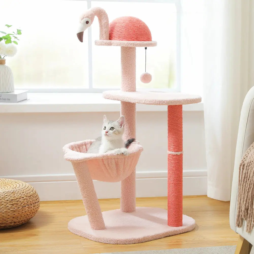 Flamingo cat tree
