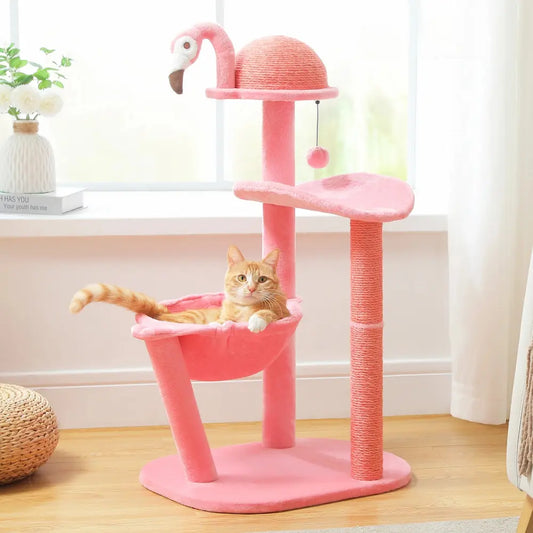 Flamingo cat tree