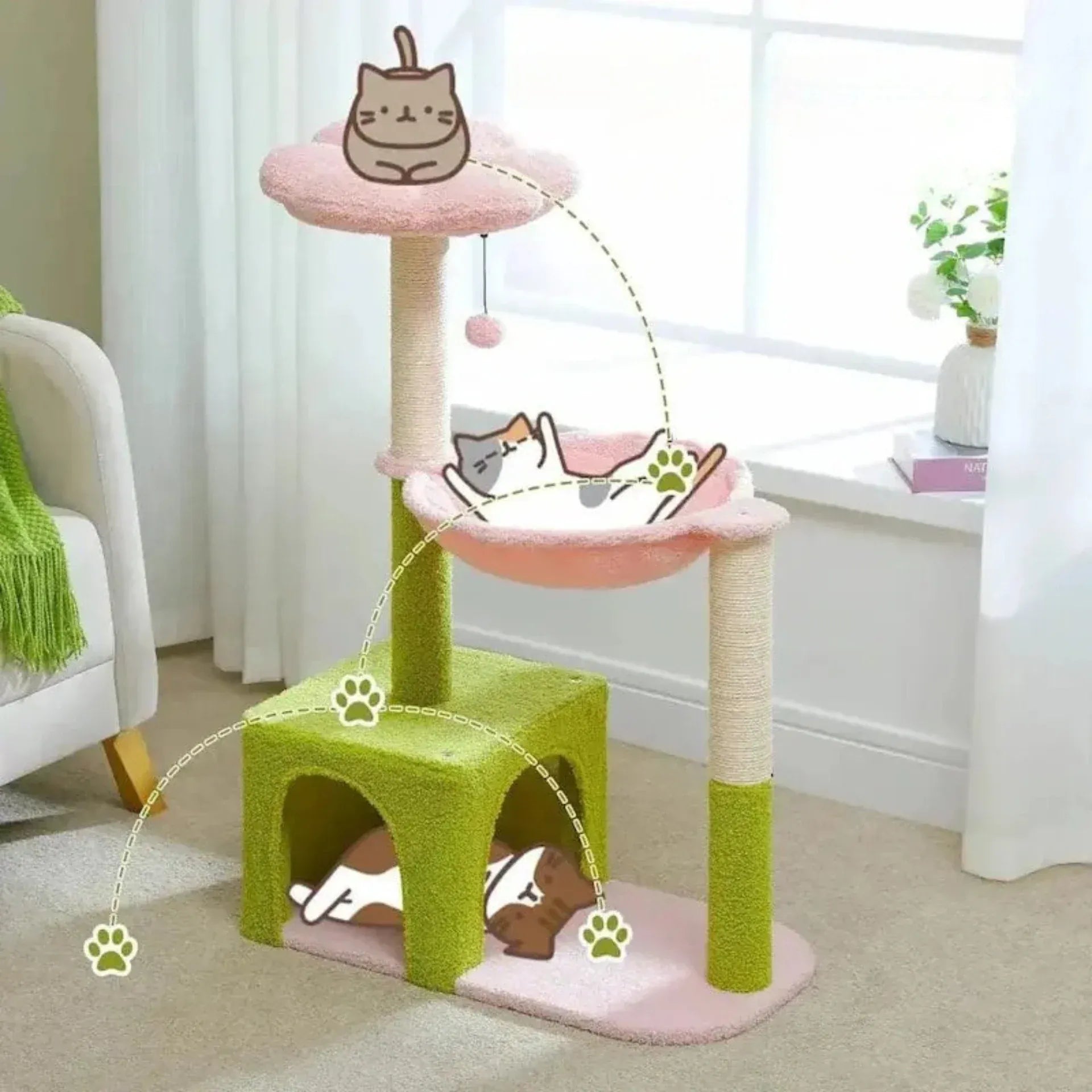 Flower cat tree – decor & comfort