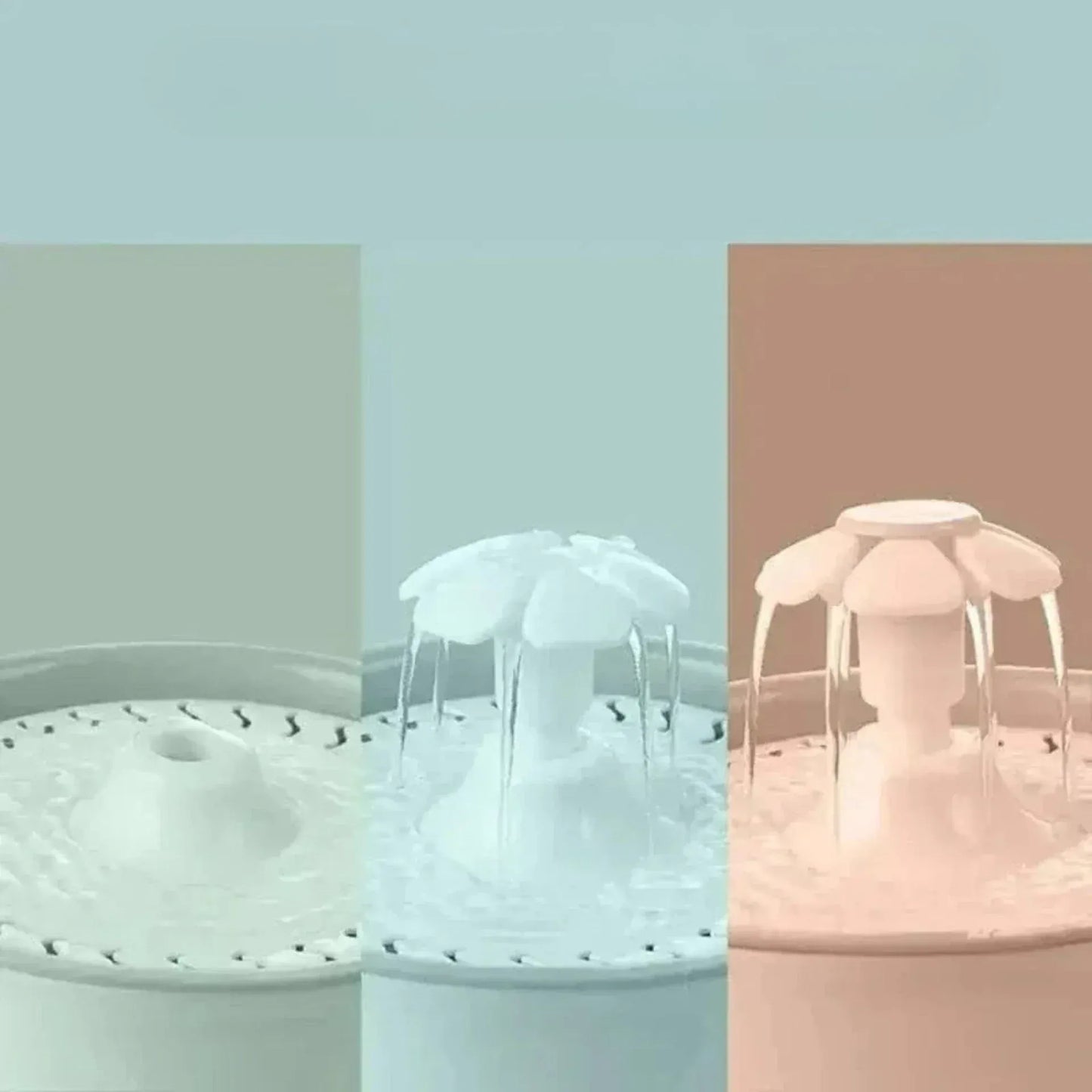 Flower cat water fountain