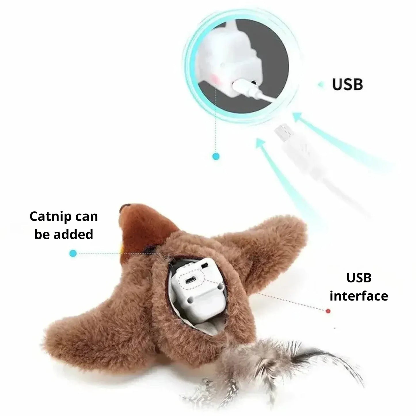 Flying Bird Toy for Cats