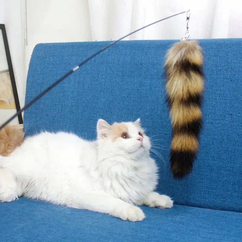 Fox tail cat toy