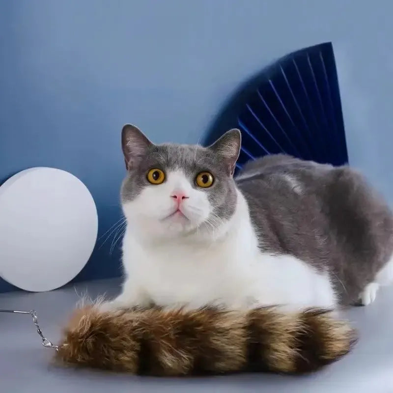 Fox tail cat toy