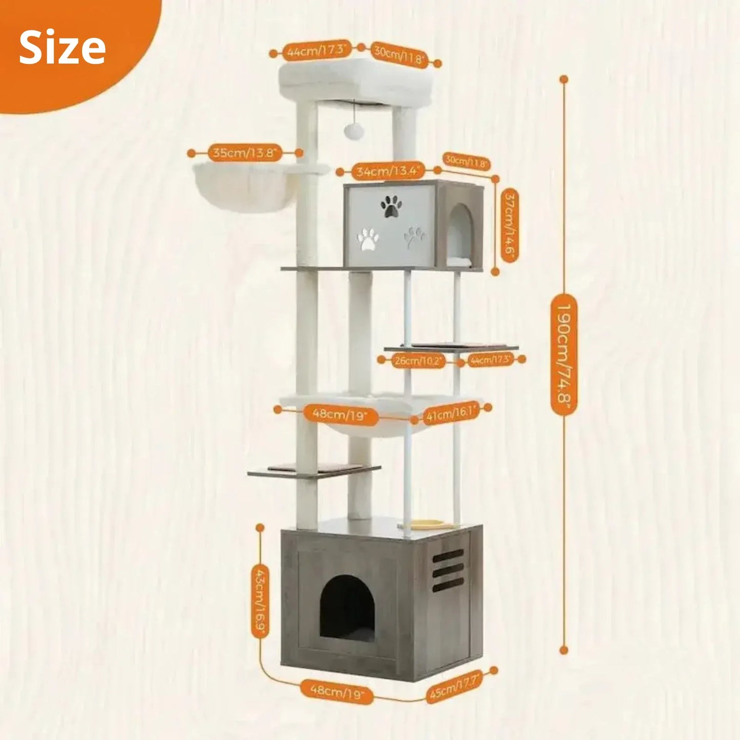 Furniture-style cat tree – 7 levels of elegance