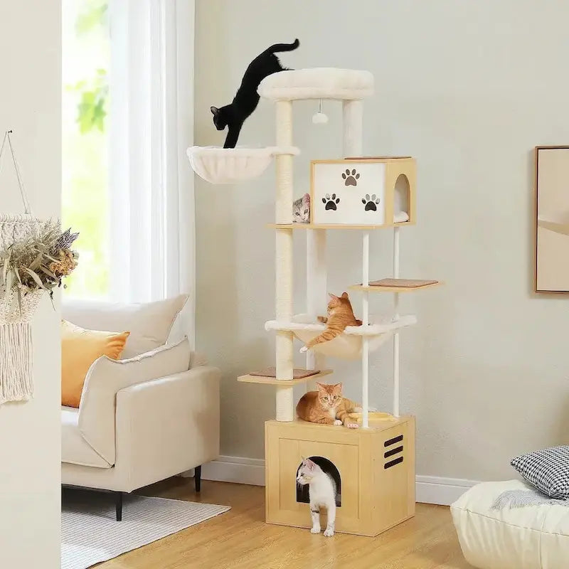 Furniture-style cat tree – 7 levels of elegance
