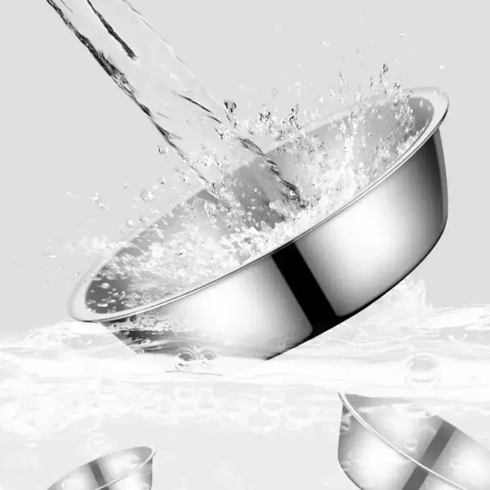 Hygienic stainless steel cat bowl