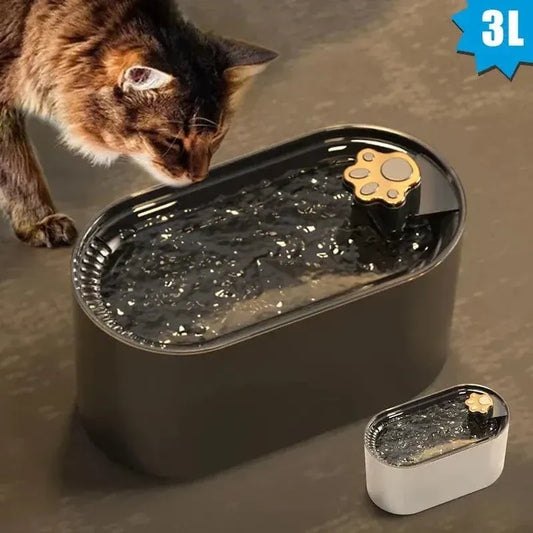 Luminous cat water fountain