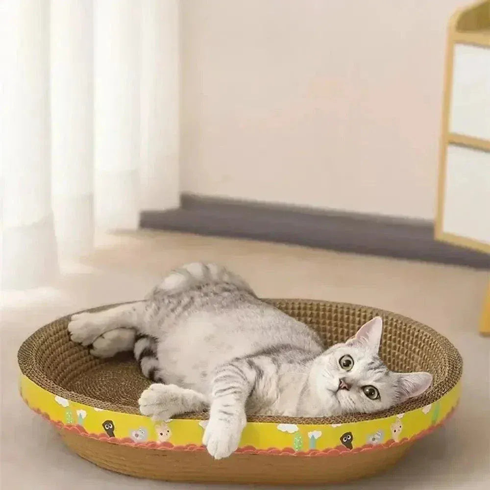 Oval cat scratcher