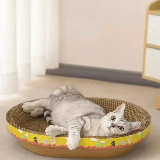Oval cat scratcher