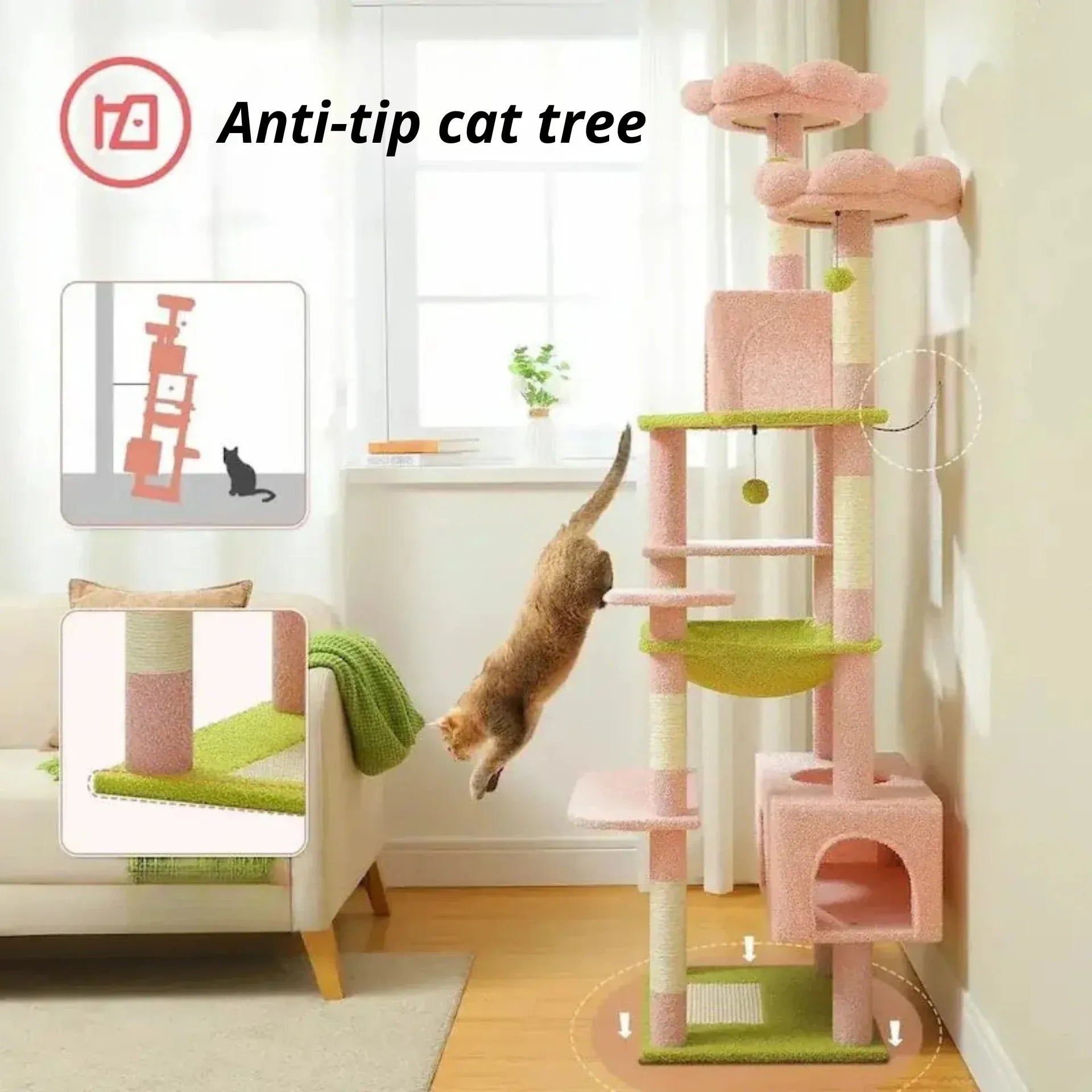 Pink cat tree