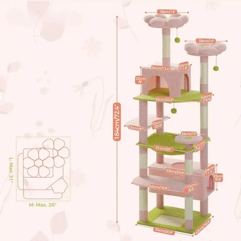 Pink cat tree