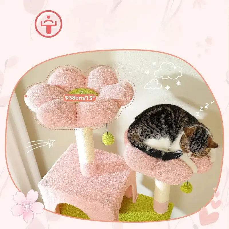 Pink cat tree