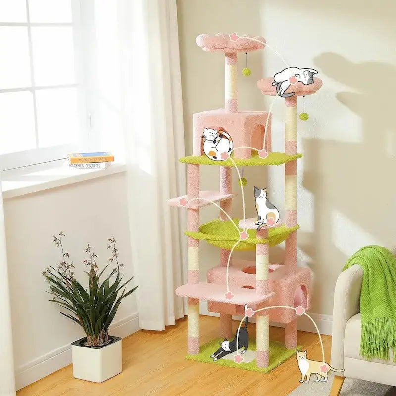 Pink cat tree