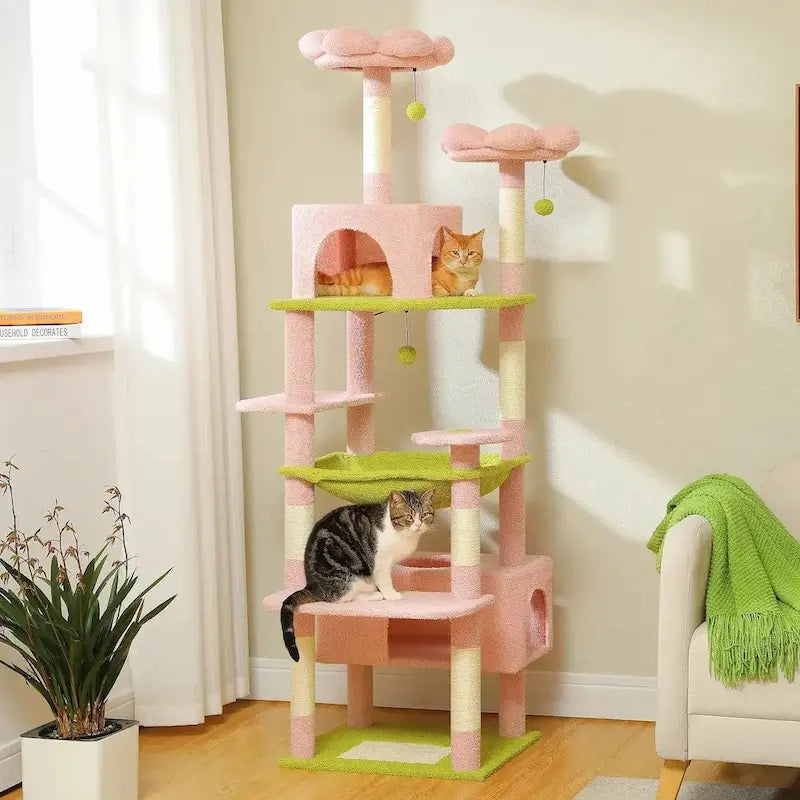 Pink cat tree
