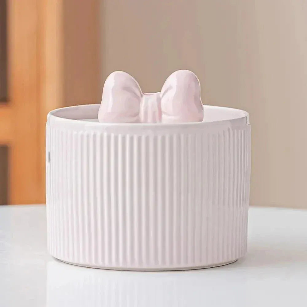 Pink cat water fountain