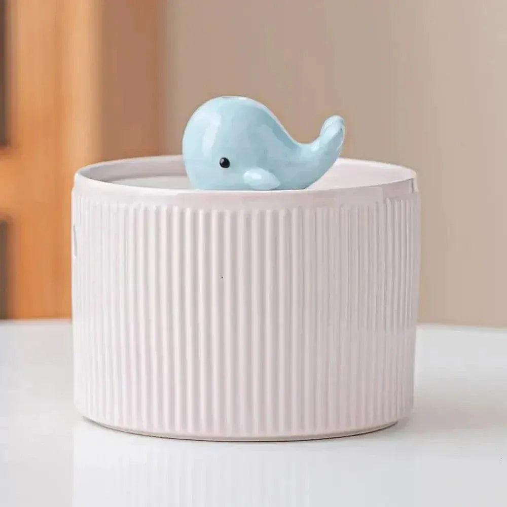 Pink cat water fountain