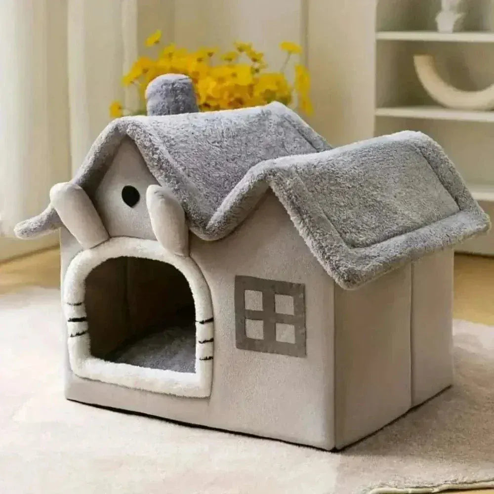 Plush Cat House – Warm, Soft & Washable Shelter