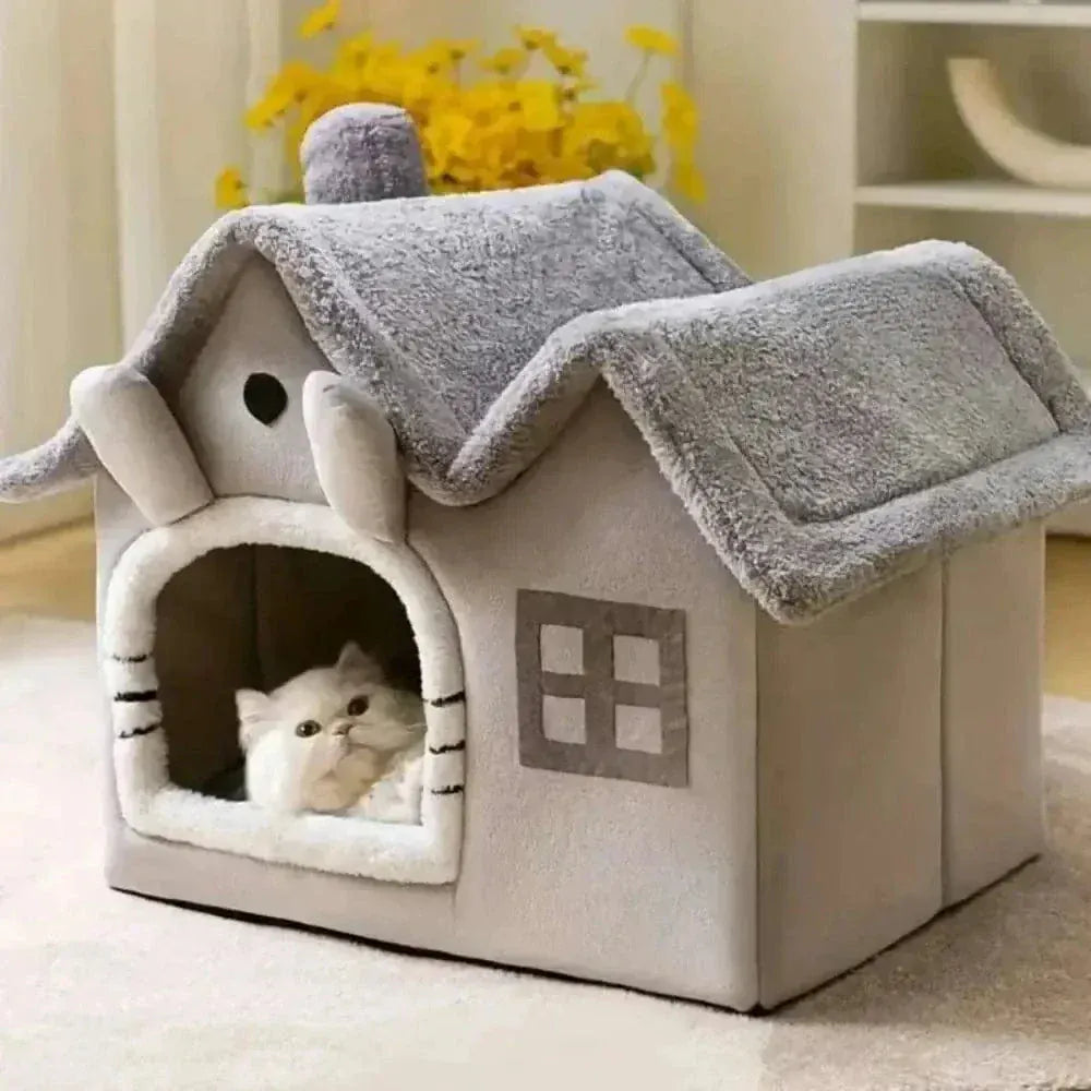 Plush Cat House – Warm, Soft & Washable Shelter