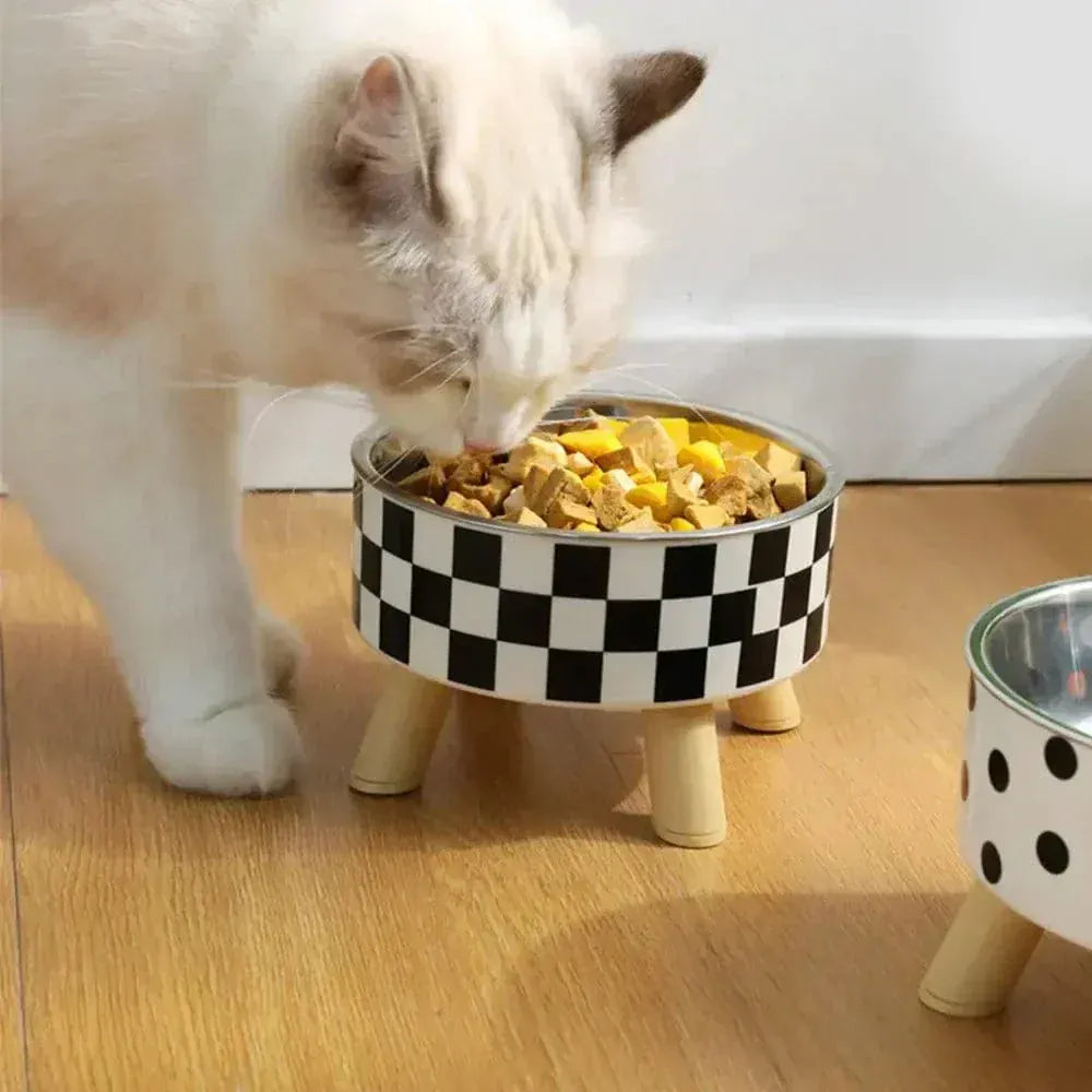 Raised cat bowl