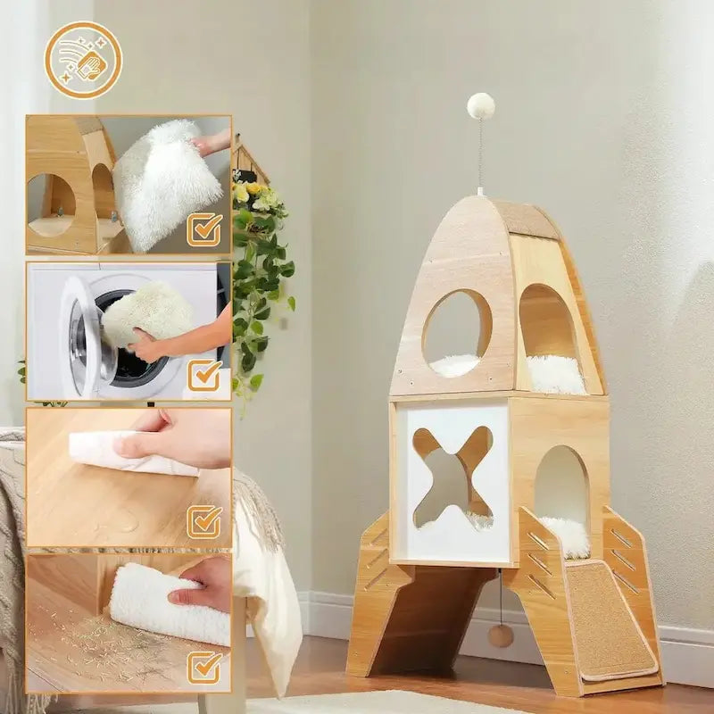 Rocket cat tree – futuristic design