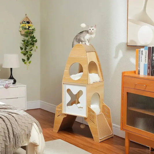 Rocket cat tree – futuristic design