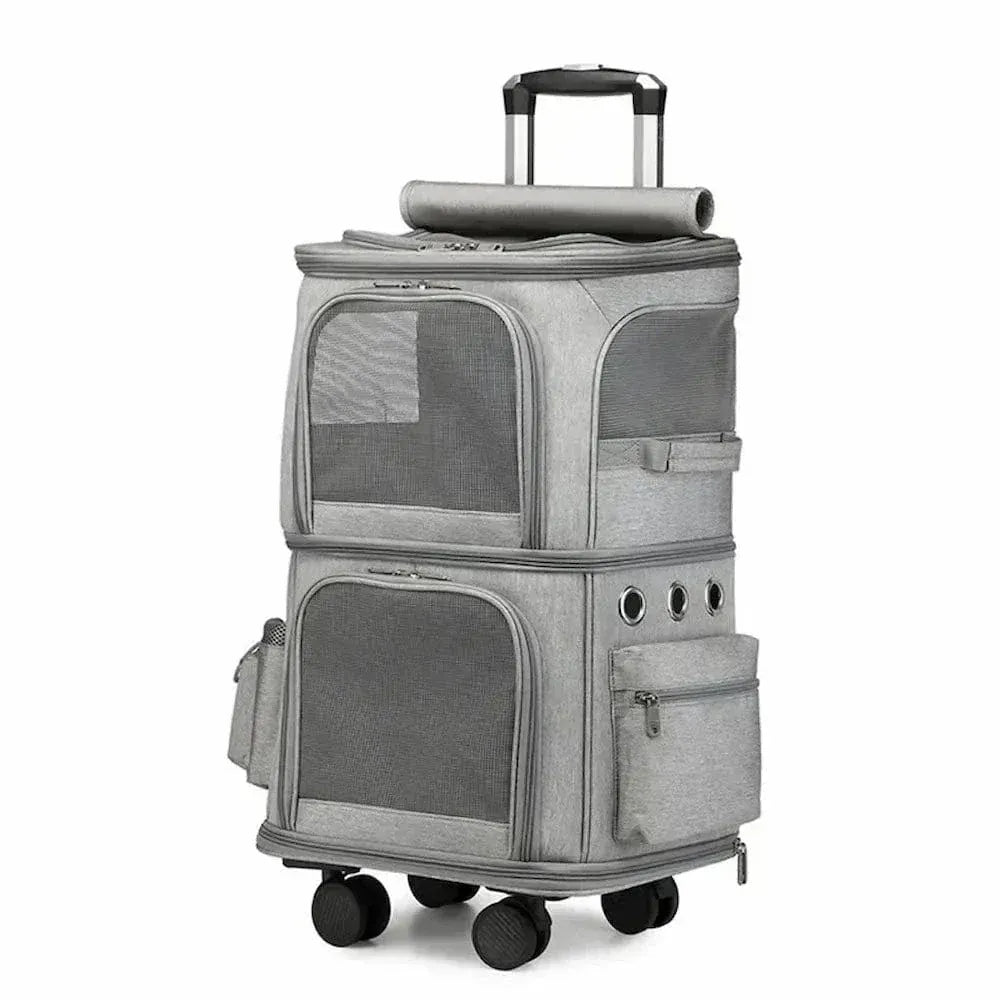 Rolling Cat Carrier for 2 Cats