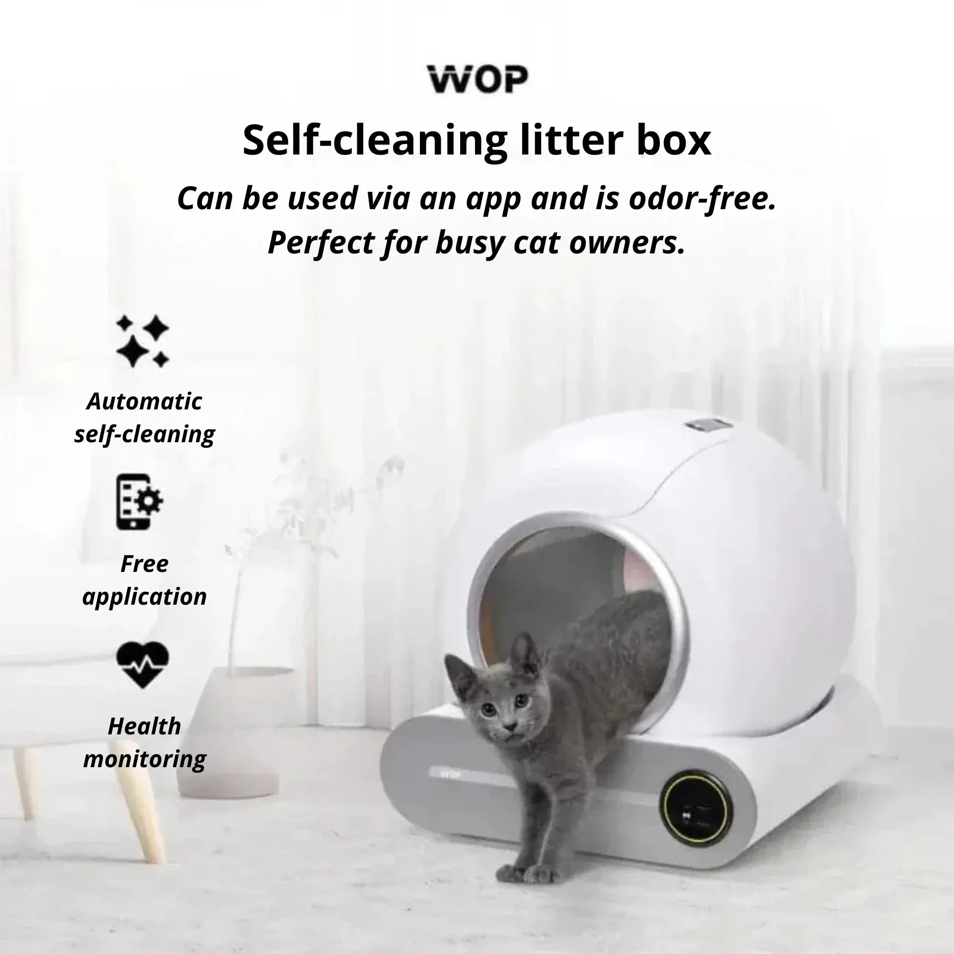 Self-cleaning cat litter box