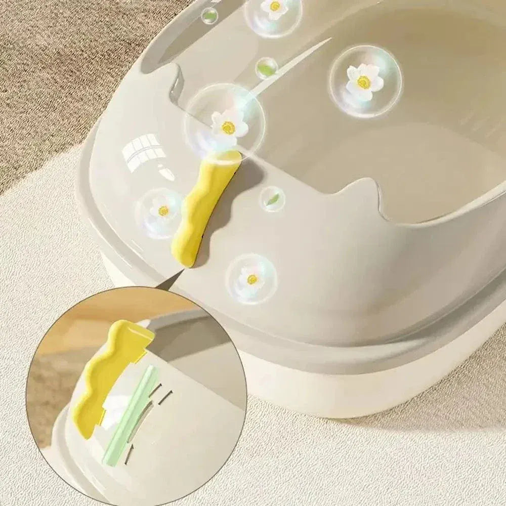 Semi-enclosed cat litter box