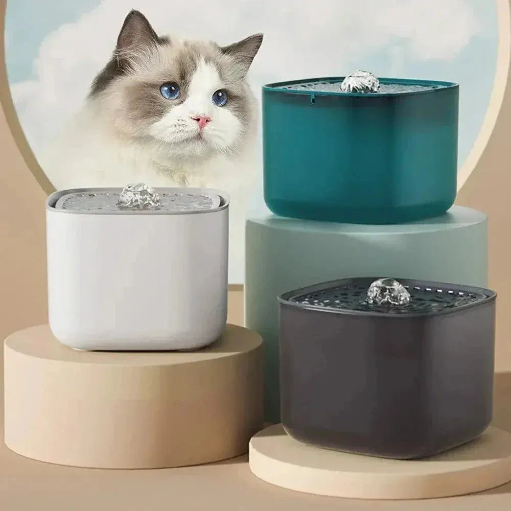 Silent cat water fountain