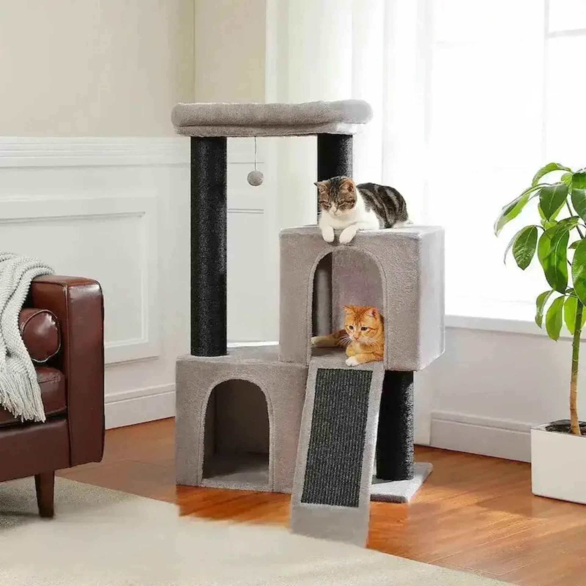 Sisal cat tree – anti-scratch furniture solution