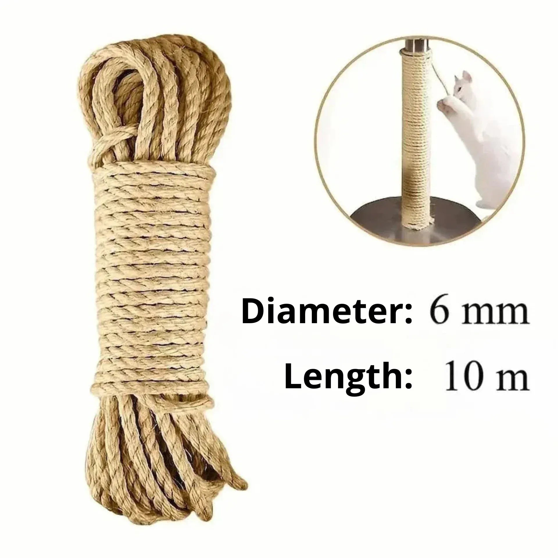 Sisal Rope 10m – Repair Your Cat Scratchers