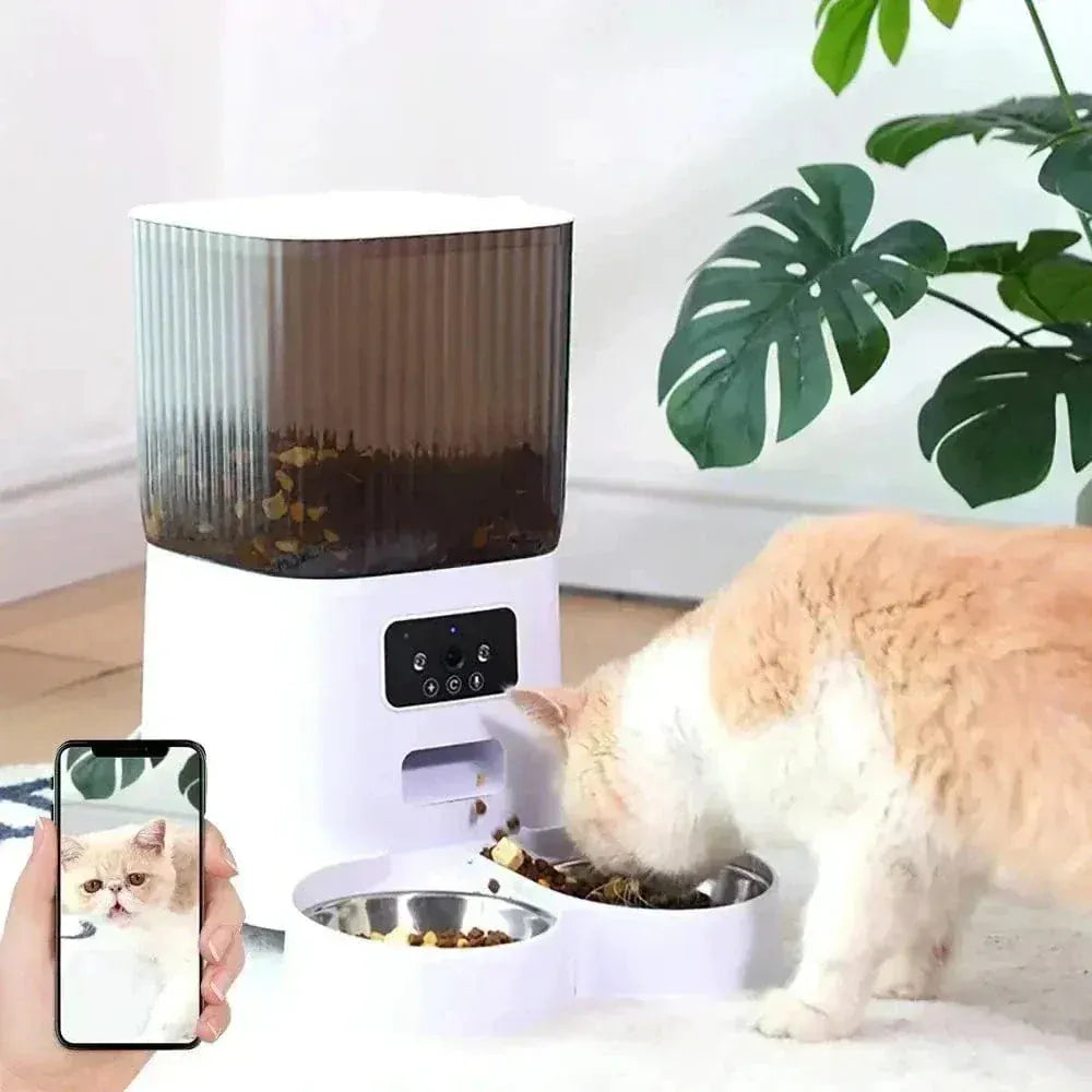 Smart Cat Food Dispenser with Camera