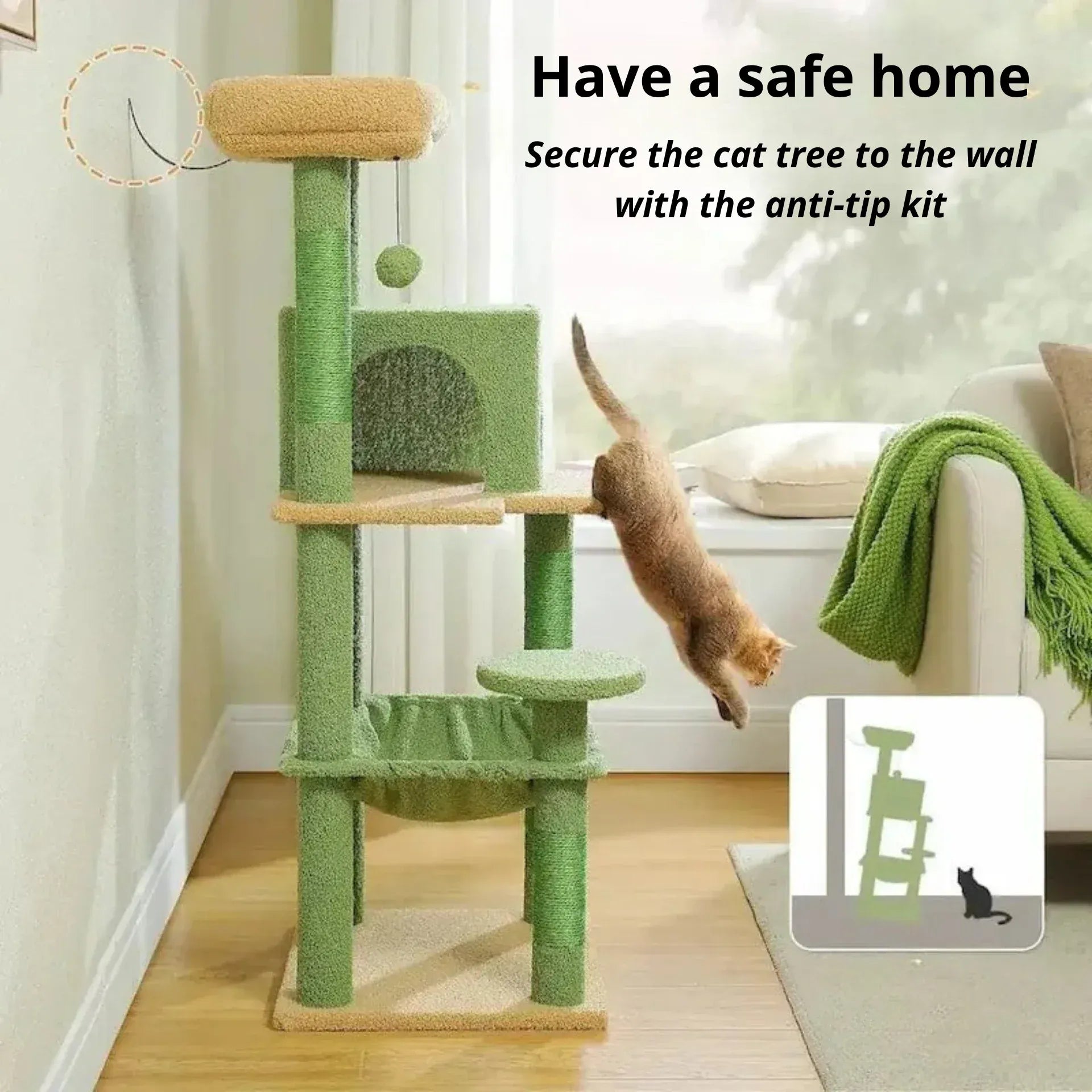 Solid cat tree – resistant & durable
