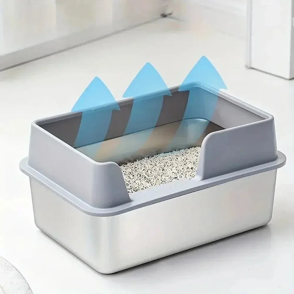 Stainless steel cat litter box