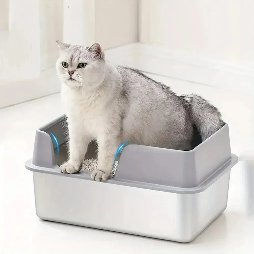 Stainless steel cat litter box