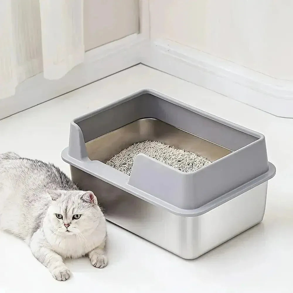 Stainless steel cat litter box