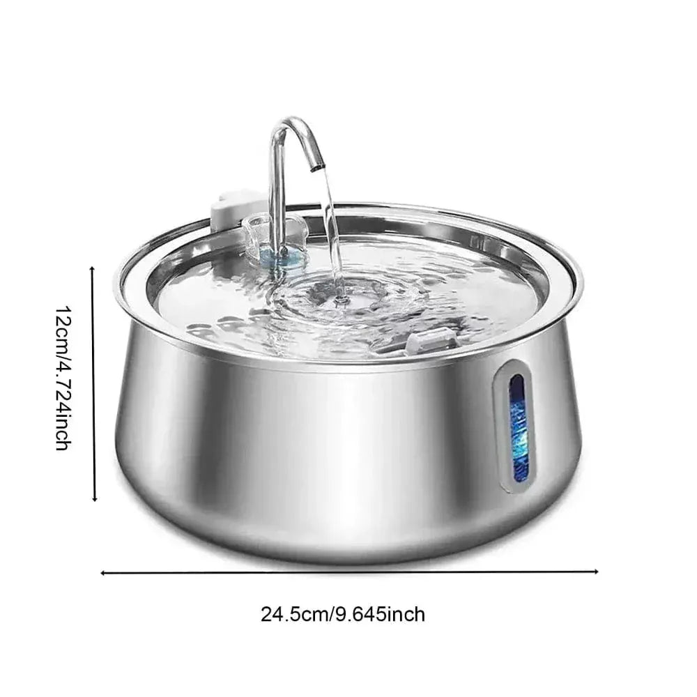 Stainless steel cat water fountain