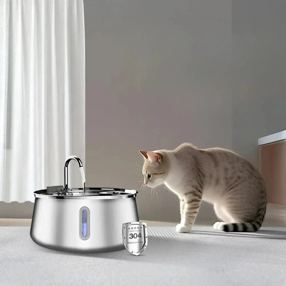 Stainless steel cat water fountain