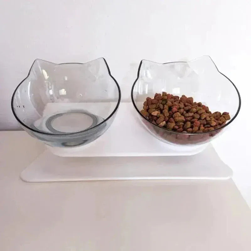 Tilted cat bowl