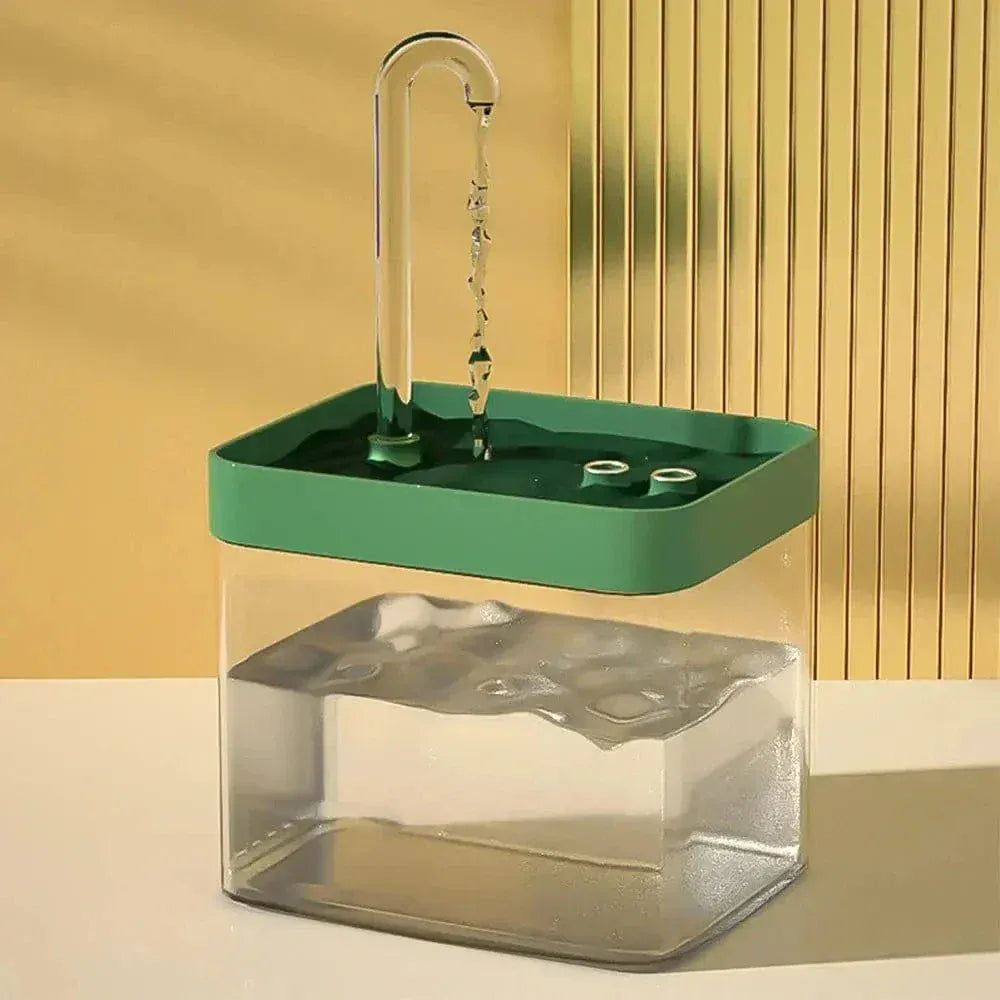 Transparent cat water fountain