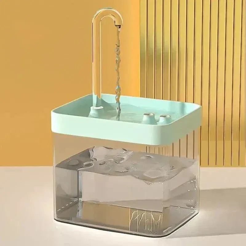 Transparent cat water fountain