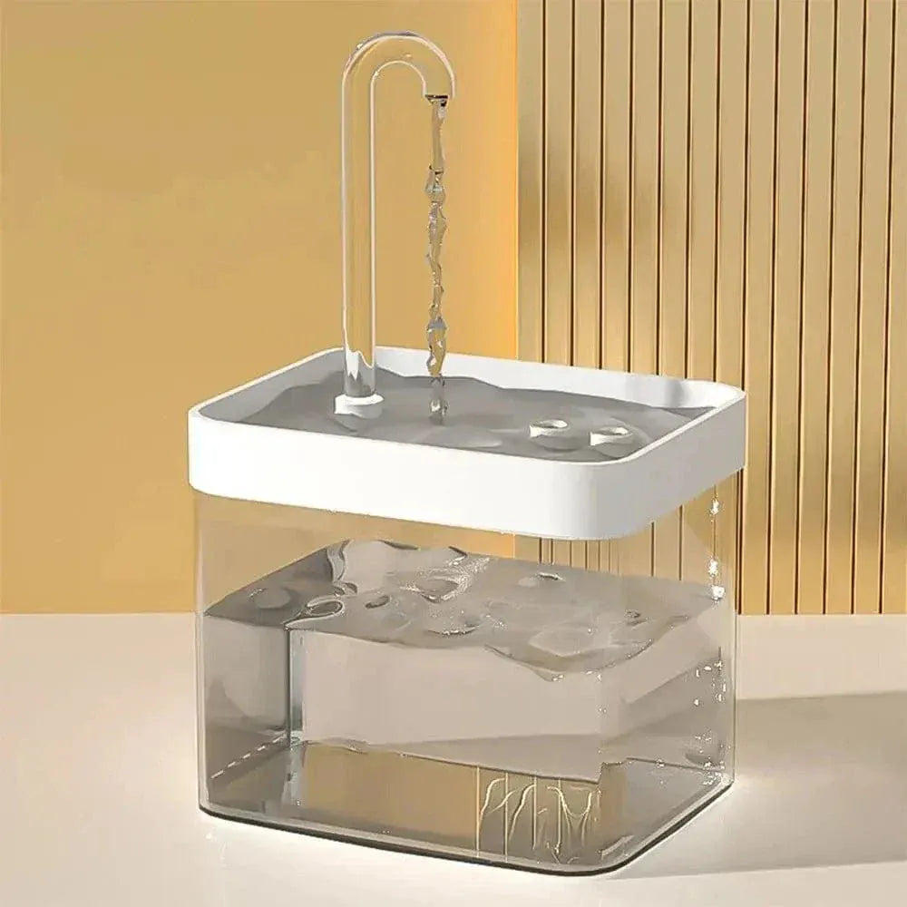 Transparent cat water fountain