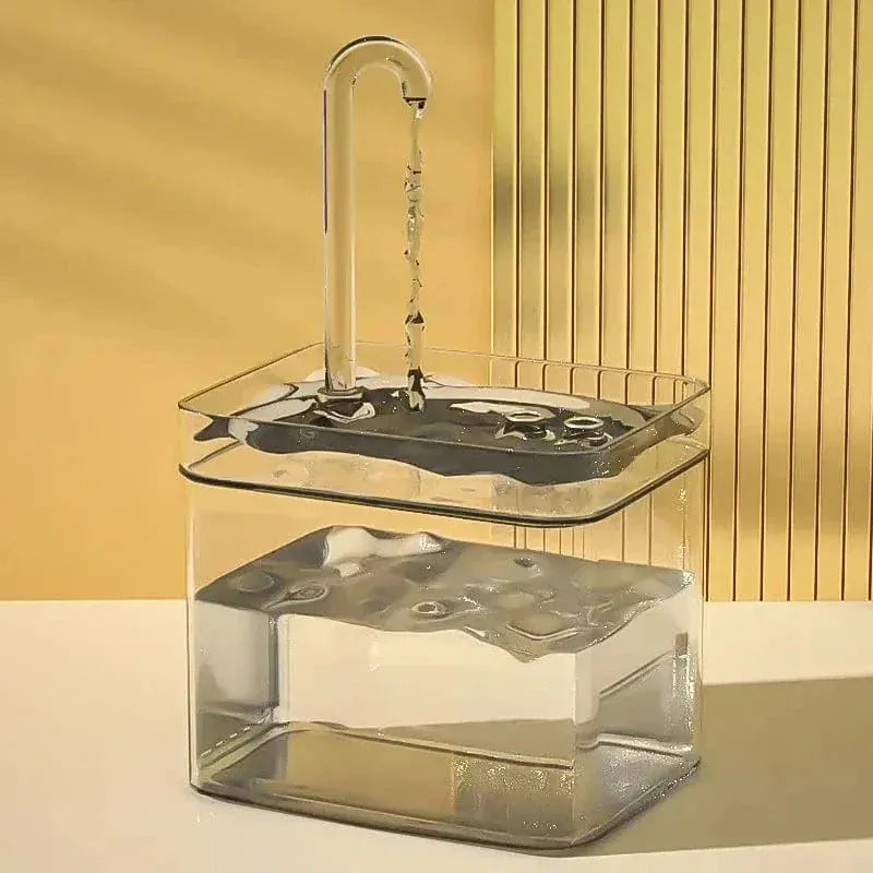 Transparent cat water fountain