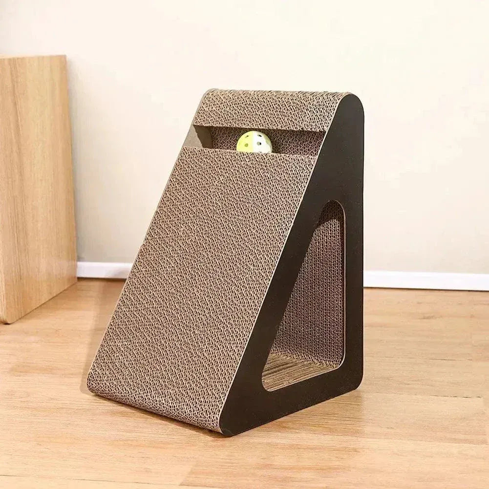 Triangle cat scratcher