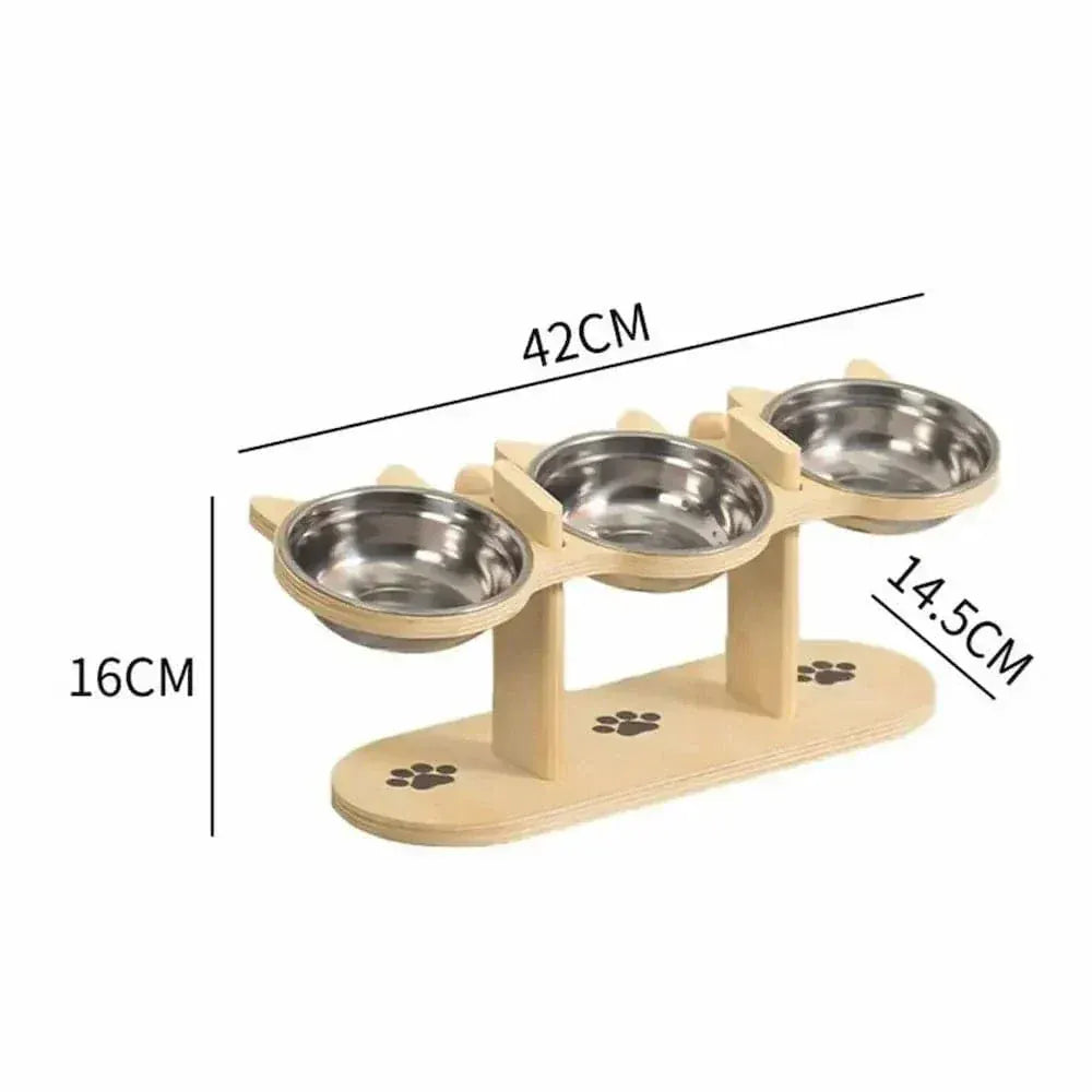 Triple cat bowl