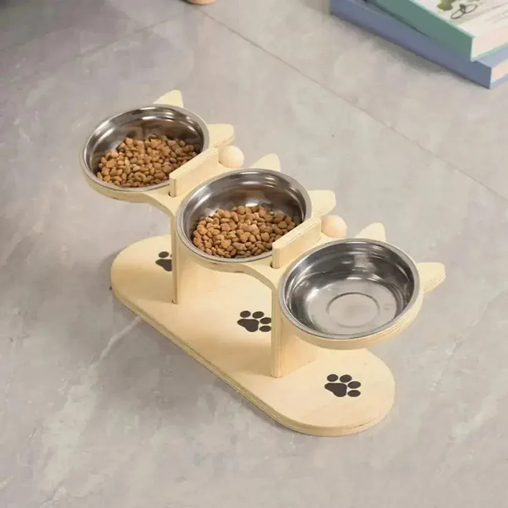Triple cat bowl