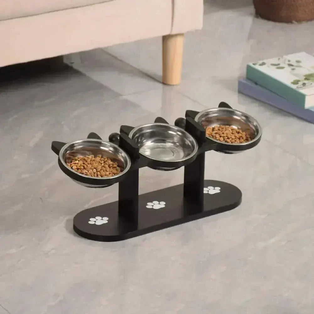 Triple cat bowl