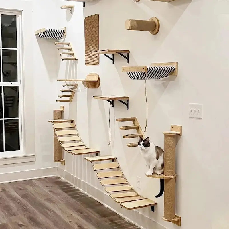 Wall-mounted cat tree
