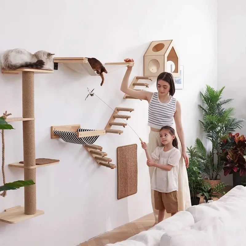 Wall-mounted cat tree