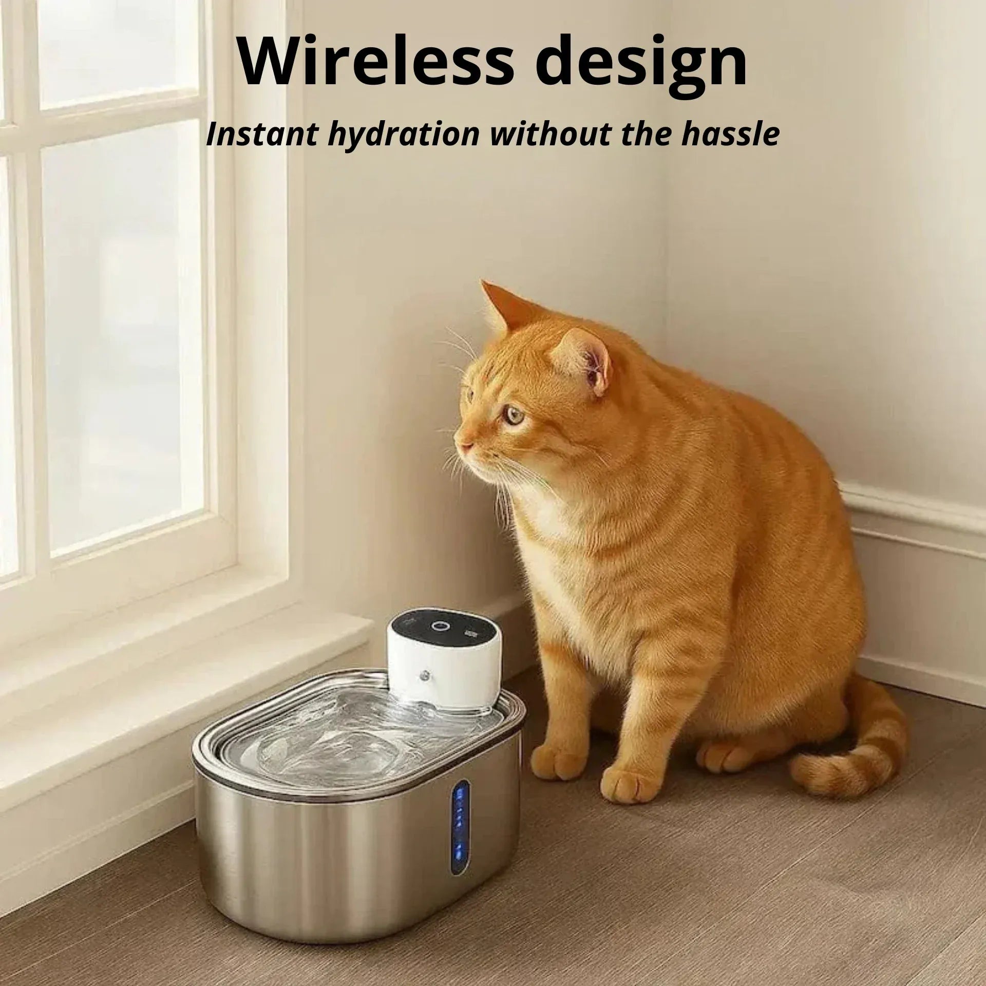 Wireless cat water fountain